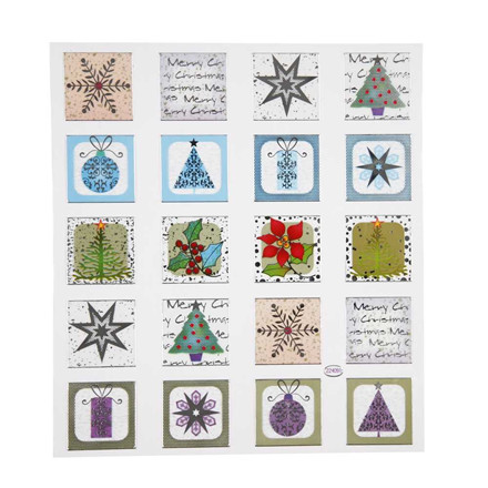 Fancy stickers, 15x16,5 cm, Jul, 1 ark