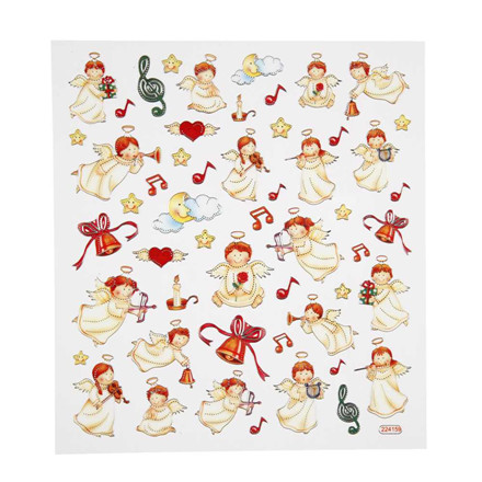 Fancy stickers, 15x16,5 cm, Engle, 1 ark