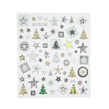 Fancy stickers, 15x16,5 cm, Vinter, 1 ark