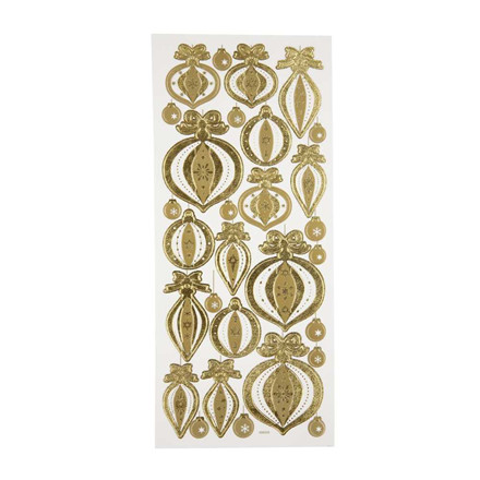 3D stickers, 10x22,5 cm, Julekugler, 1 ark