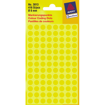 MANUELLE ETIKETTER GULE 416 STK AVERY 3013