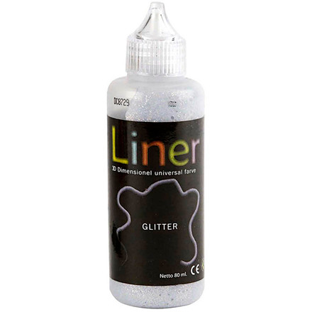 3D Liner, sølv glitter, 80 ml