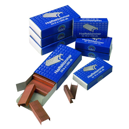 HÆFTEKLAMME RELIEF 24/6 PK A 1000STK