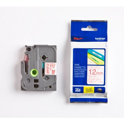 TAPE BROTHER TZ132 12 MM RØD PÅ KLAR
