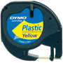 DYMO LETRATAG RØD PLAST TAPE 12 MM X 4 M