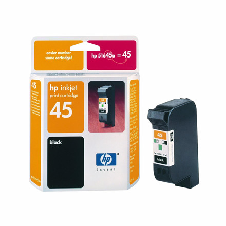 BLÆK HP 51645A (NO.45) SORT 42ML