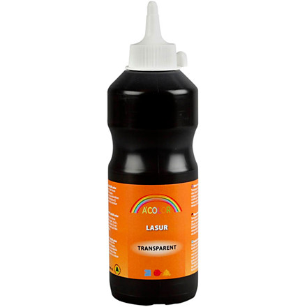 A-Color lasurmaling, sort, 06 - transparent, 500 ml