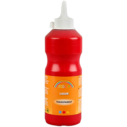 A-Color lasurmaling, primær rød, 06 - transparent, 500 ml
