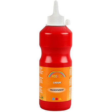 A-Color lasurmaling, rød, 06 - transparent, 500 ml