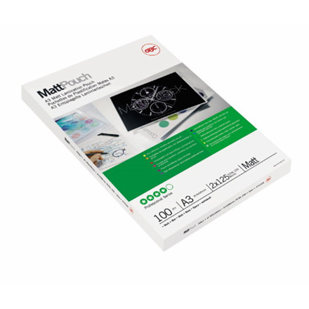 LAMINERINGSLOMMER GBCPOUCH A3 125 MIC. MAT REFLEKSFRI