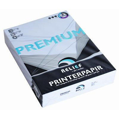 RELIEF KOPIPAPIR PREMIUM HVID A4 80 GRAM 500 ARK PR. PAKKE