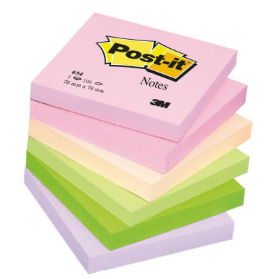 POST IT 654FLORA PASTEL REGNBUEFAVER /12