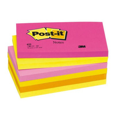 POST IT 655 TUTTI-FRUTTI REGNBUE /6 STK