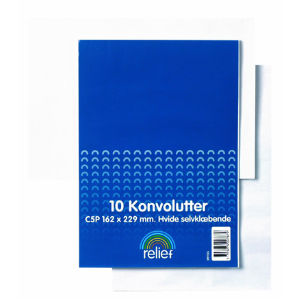 RELIEF KONVOLUT C5P UDEN RUDE /50, 100 OG 500 STK 