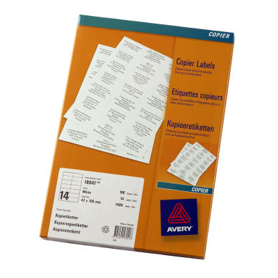 KOPI ETIKETTER 1400 STK AVERY 18041