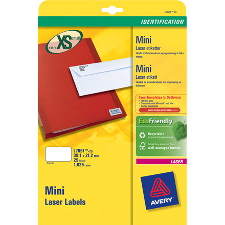ETIKETTER LASER MINI 45,7X25,4