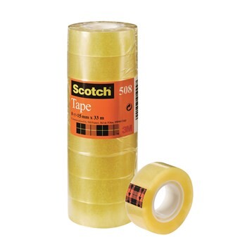 3M Scotch tape 508 (tower), 15mm x 33m transparent (10 rolls)