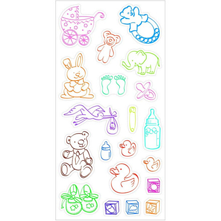 Clear stamp, 20,5x10,5 cm, baby, 1 stk.