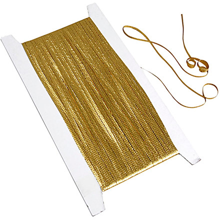 Bånd, 3 mm, guld, 10 m