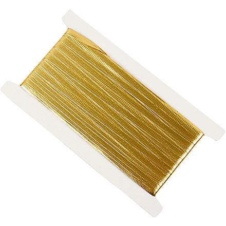 Bånd, 7 mm, guld, 5 m