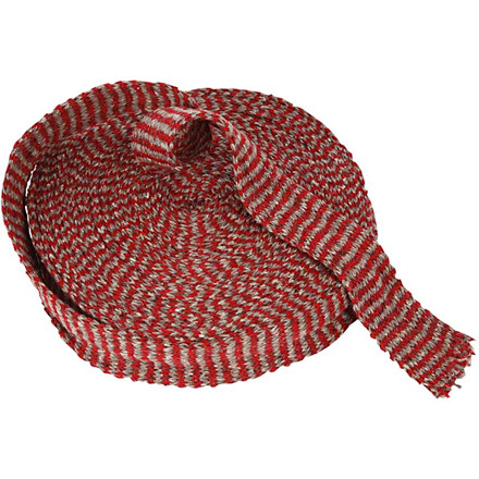 Almuestrik, 60 mm, rød/brun, 50% silke og 50% bomuld, 50 cm