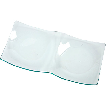 Dobbelt glasfad, 23,5x11,5 cm, 8 stk.