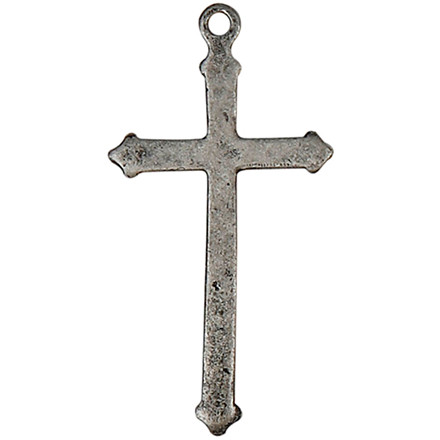 Kors, 20x30 mm, antik sølv, AS, 3 stk.