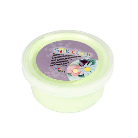 Silk Clay, neon grøn, 40 g