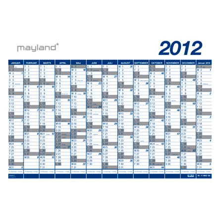 MAYLAND KÆMPEKALENDER 2012 MED 13 MDR. I PLAST RØR