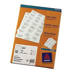 KOPI ETIKETTER AVERY 18025 / 1200 STK