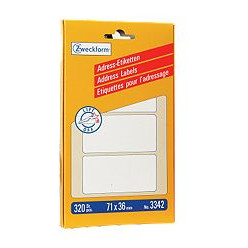 MANUELLE ETIKETTER AVERY 3342 320 STK