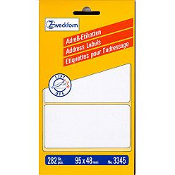 MANUELLE ETIKETTER AVERY 3345 282 STK
