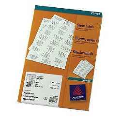 KOPI ETIKETTER AVERY 18033 3600 STK