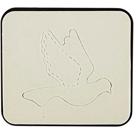 Skæreskabelon, 6-5,7x12,7-13 cm, due, 1 stk.