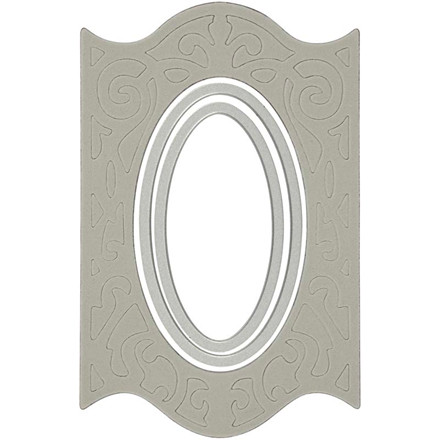 Skæreskabelon, 3,5x7,6 - 8,9x14 cm, oval ramme, 1 stk.