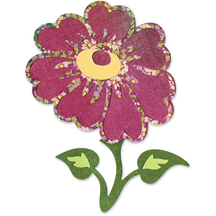 Skæreskabelon, 9,8x12,4 cm, blomst, 1 stk.