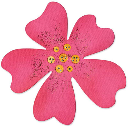 Skæreskabelon, 11,1x11,4 cm, blomst, 1 stk.