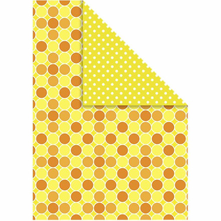 Color Bar, 21x30 cm, gul, cirkler/prikker, 20 ark