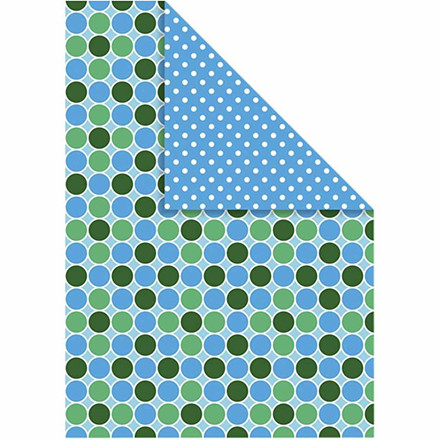 Color Bar, 21x30 cm, turkis, cirkler/prikker, 20 ark