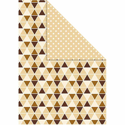 Color Bar, 21x30 cm, beige, trekanter/prikker, 20 ark