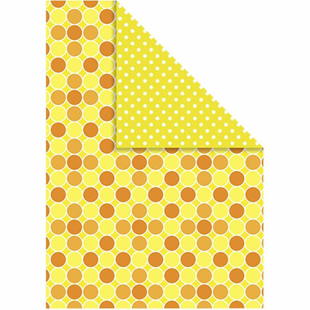Color Bar, 21x30 cm, gul, cirkler/prikker, 10 ark