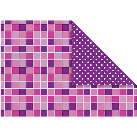 Color Bar, 21x30 cm, violet, firkanter/prikker, 10 ark