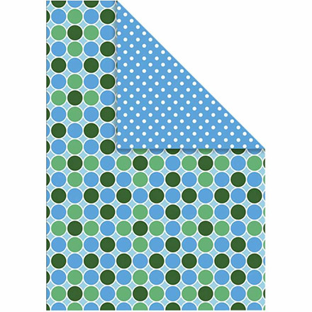 Color Bar, 21x30 cm, turkis, cirkler/prikker, 10 ark