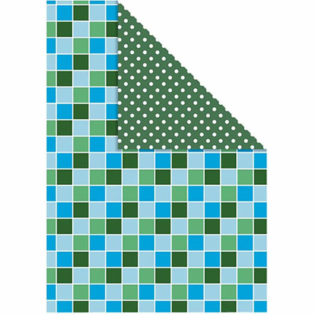 Color Bar, 21x30 cm, mørk grøn, firkanter/prikker, 10 ark