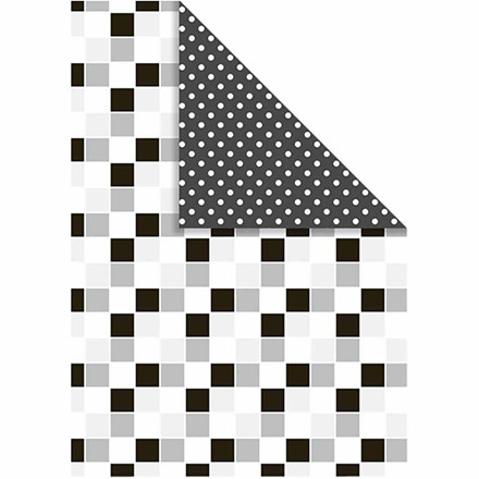 Color Bar, 21x30 cm, sort, firkanter/prikker, 10 ark
