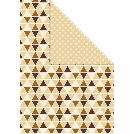 Color Bar, 21x30 cm, beige, trekanter/prikker, 10 ark