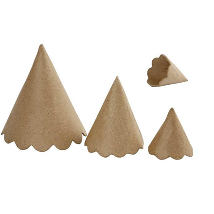 Kegle med bølgekant, 10 cm, 6 ass.