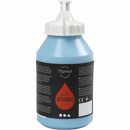 Pigment acrylmaling, lys blå, 500 ml