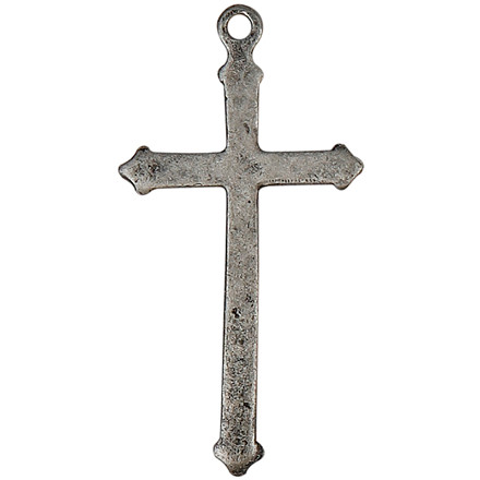 Kors, 20x30 mm, antik sølv, AS, 3 stk.