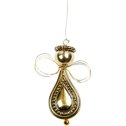 Dråbeengle, 6 cm, guld, 15 stk.